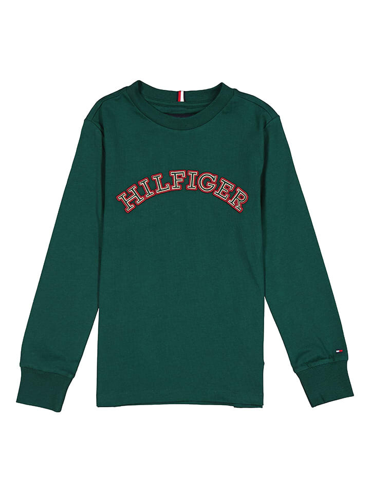 

Лонгслив Tommy Hilfiger Longsleeve, зеленый