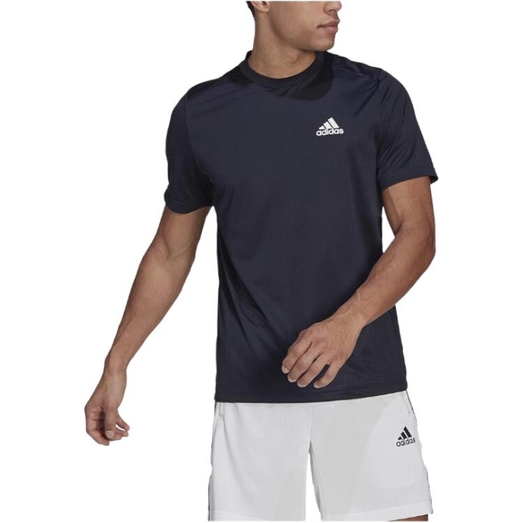 Одежда Футболка мужская Legendary Ink Blue/White Adidas, черный — фото 2