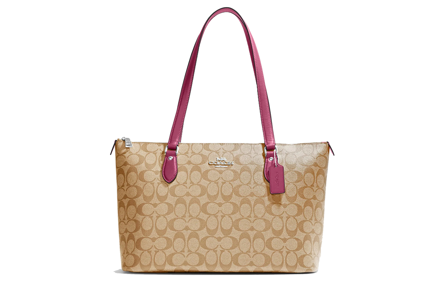 

COACH Холщовая сумка с кожаной отделкой