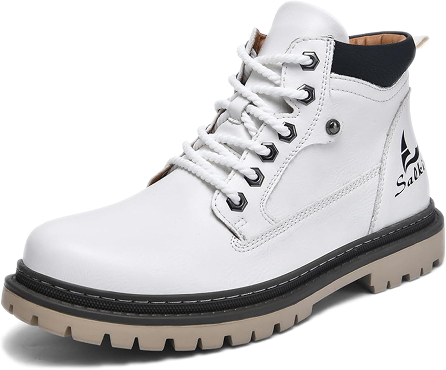 

Мужские кожаные ботинки чакка на шнуровке Adkgbe, белый