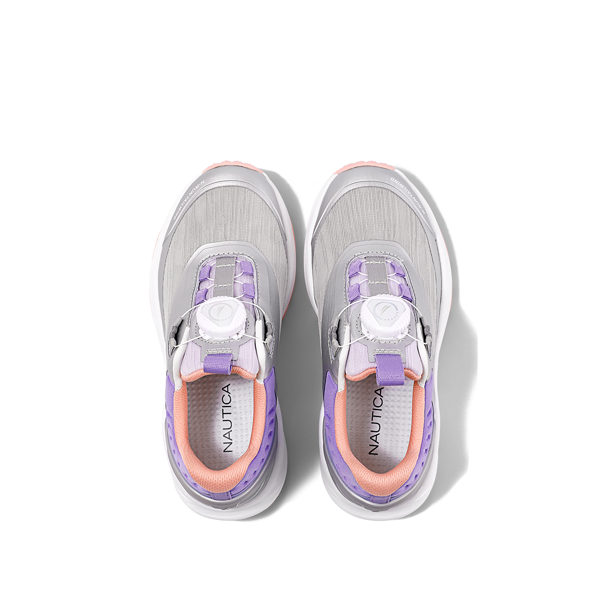 NAUTICA Низкие детские беговые кроссовки silver purple для подростков — фото 4