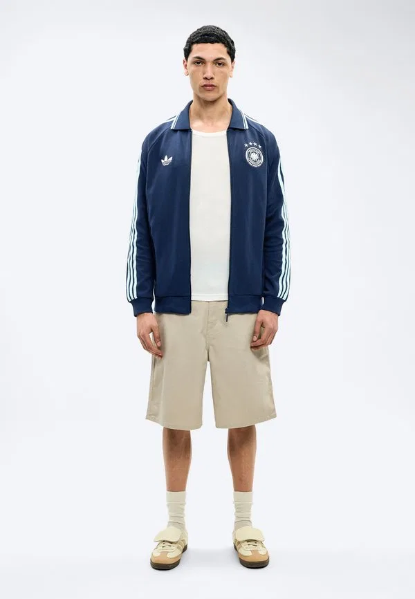 Куртка с изображением гимна германии на выезде, толстовка на молнии Adidas Originals, Collegiate Navy — фото 2