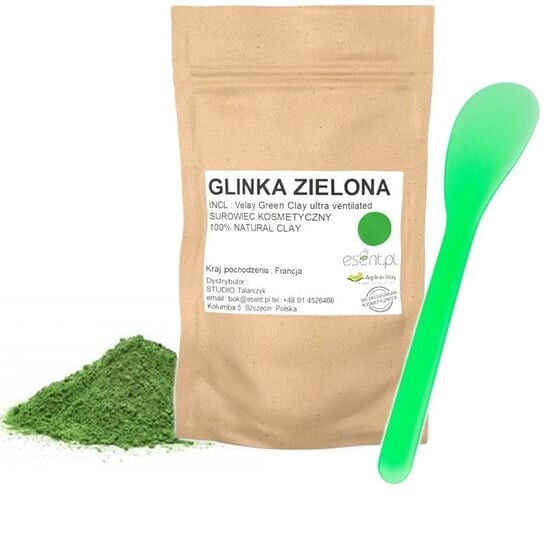 

Зеленая глина от прыщей + лопаточка для нанесения Эсента 100 г Набор, Esent