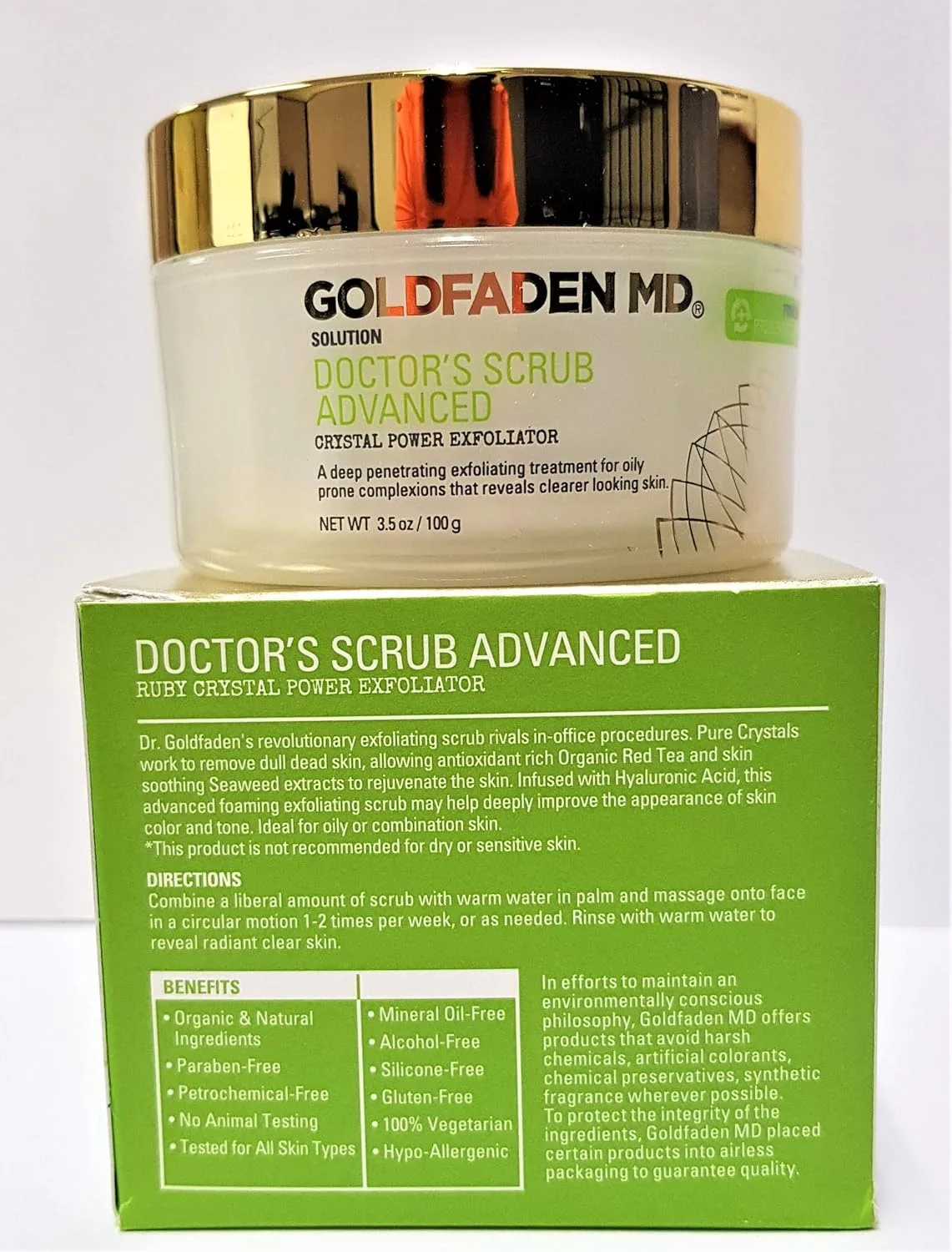 Скраб для микродермабразии Goldfaden MD Doctors Scrub с маслом грейпфрута, 3,5 жидких унции. 103,5 мл (1 шт.), red — фото 3