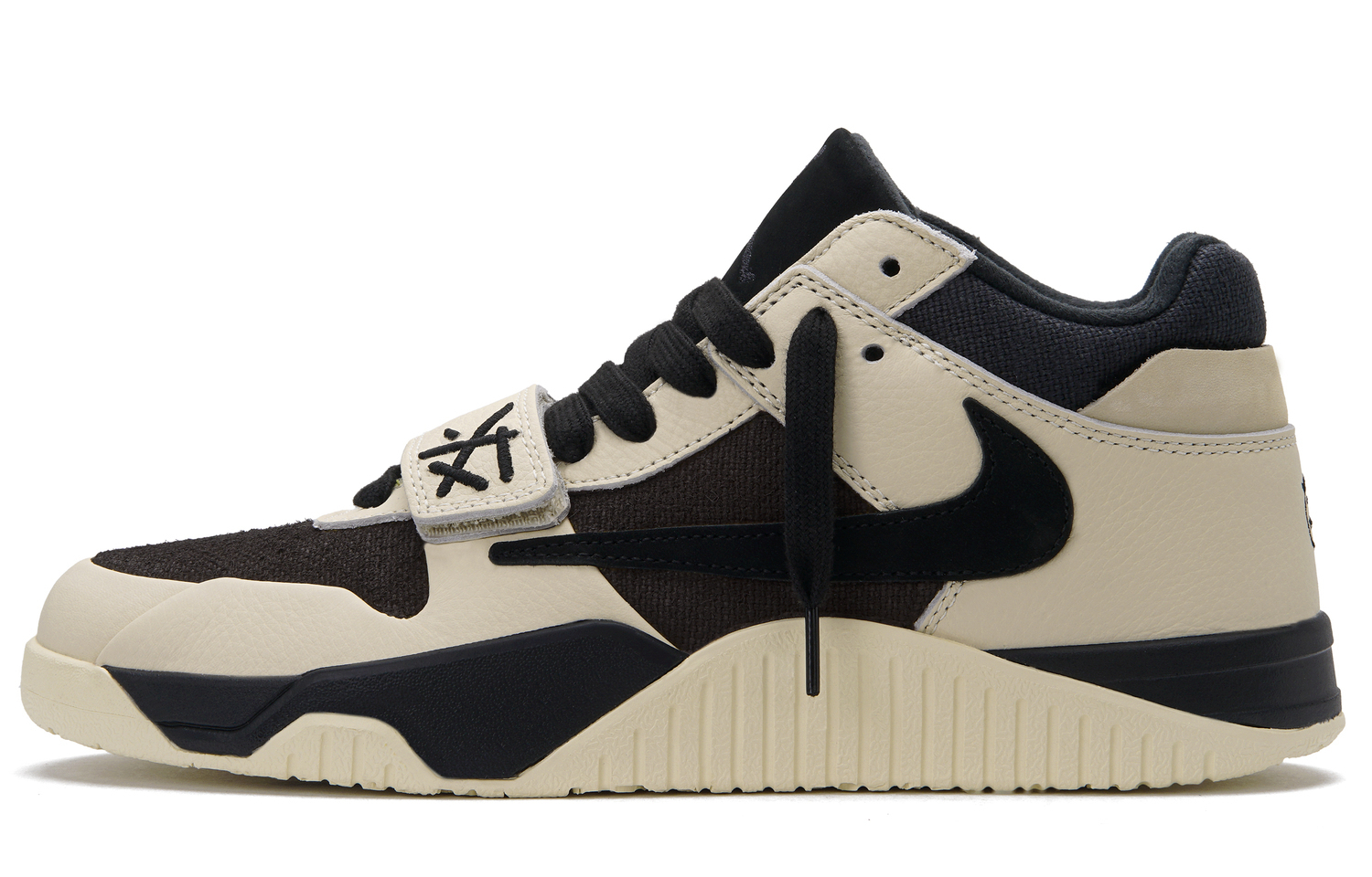 Jordan Кроссовки Travis Scott x Jumpman Jack TR Mid Top Vintage Basketball Shoes Unisex Mocha — фото 3