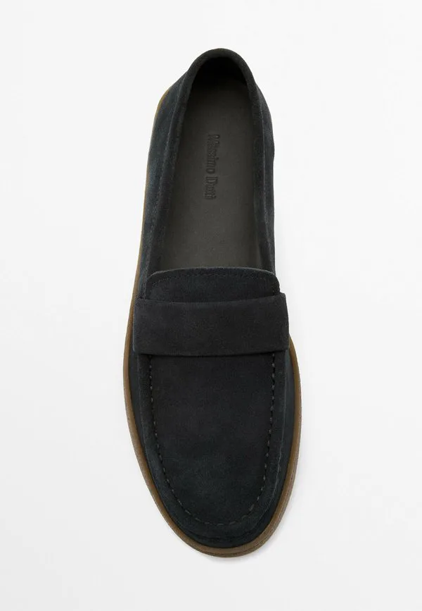 Лоферы со слипонами на карамельной подошве Massimo Dutti, Mottled Dark Blue — фото 3