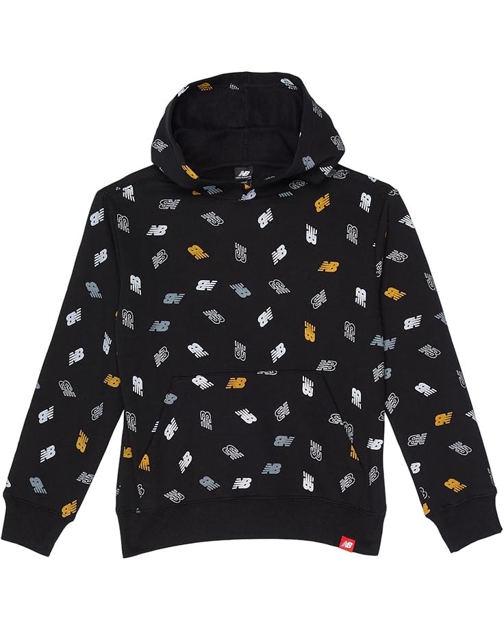 

Худи New Balance Kids Core All Over Print Fleece Hoodie, черный