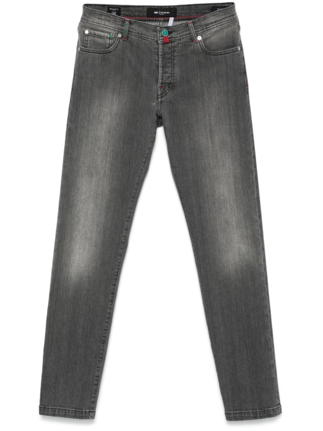 

Kiton облегающие джинсы, серый