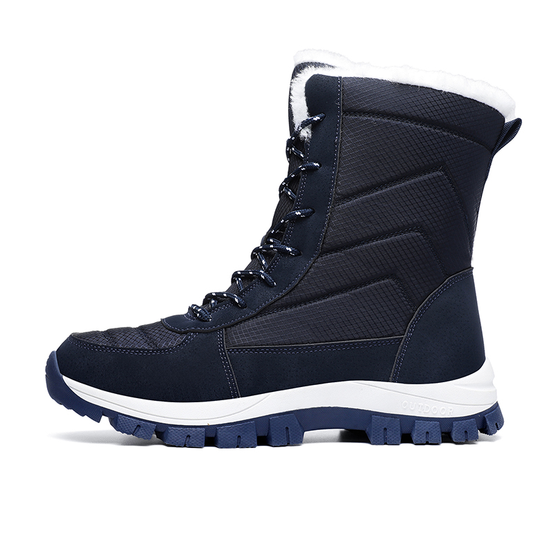 

PNKE Тёплые износостойкие противоскользящие высокие зимние ботинки унисекс синие, цвет Blue