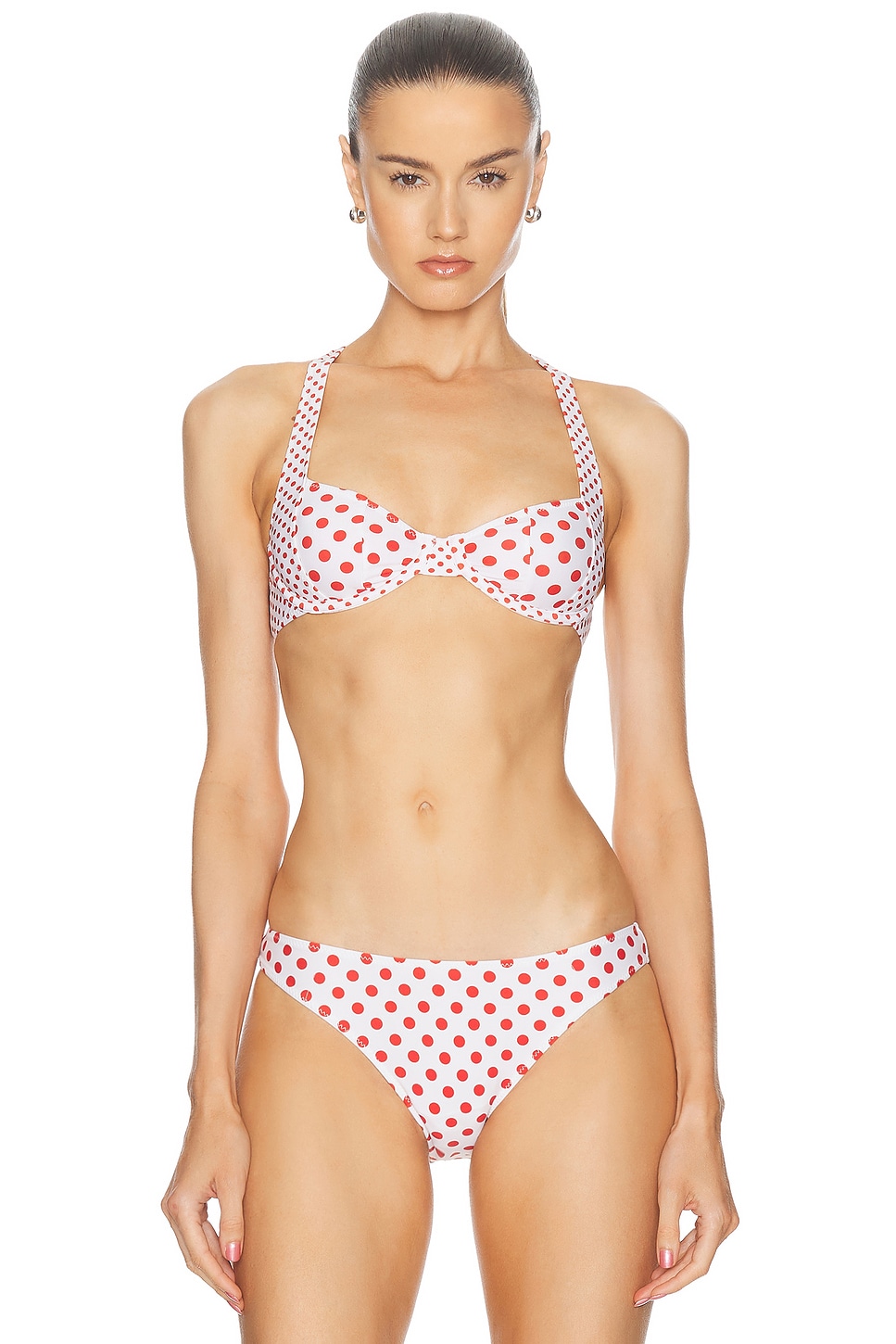 

Легкий верх бикини Miaou, цвет White Polka Dot