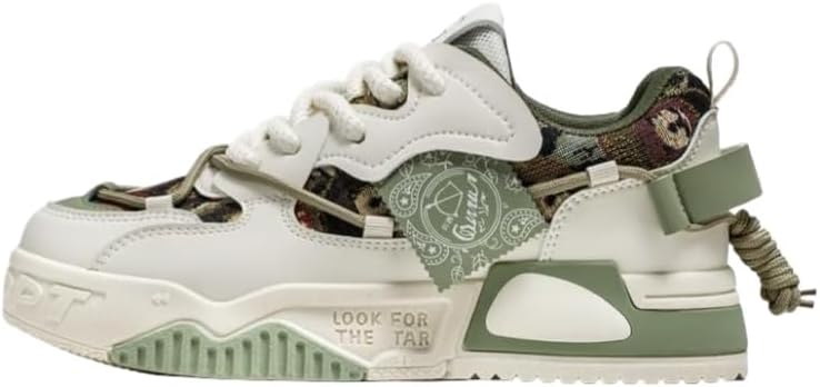 

Мужские модные кроссовки для скейтбординга в уличном стиле, низкие повседневные кеды на шнуровке на все сезоны Hhhchpm, зеленый