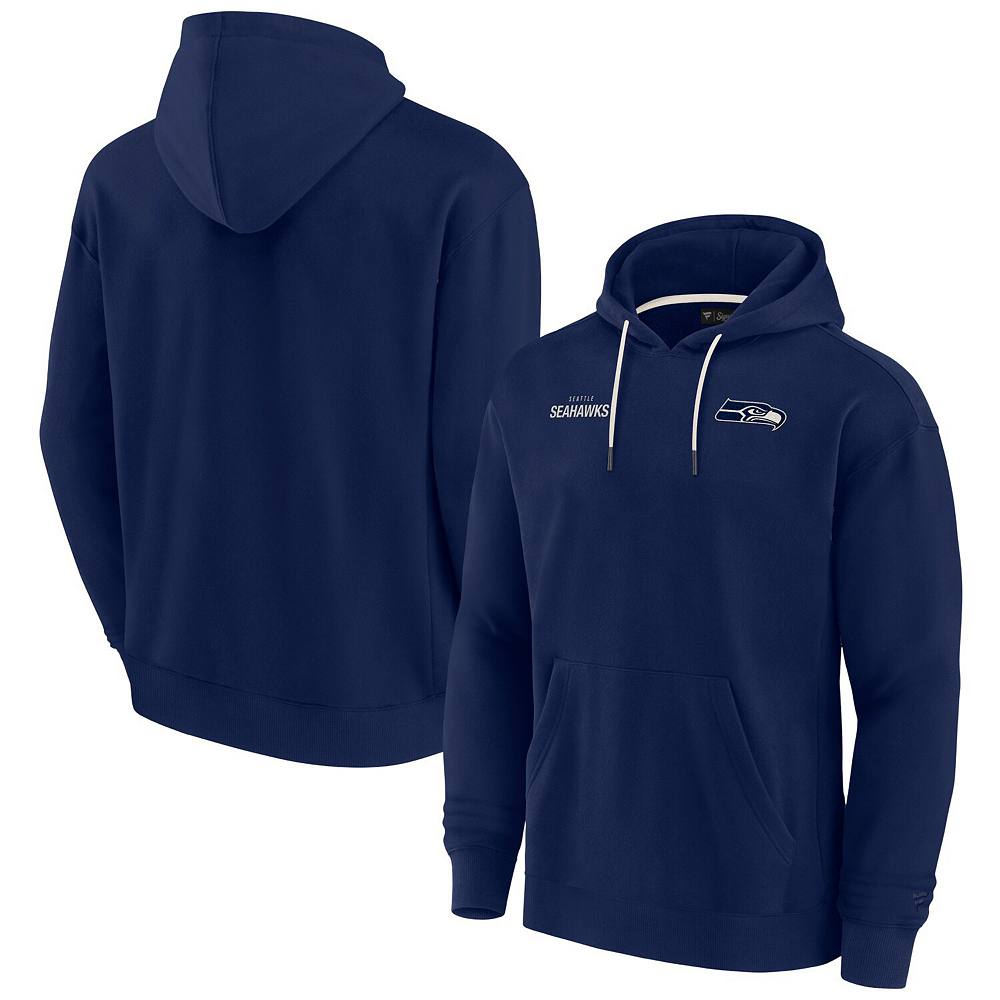 

Унисекс Fanatics Signature College Navy Seattle Seahawks Супермягкий флисовый пуловер с капюшоном, цвет Sea Navy