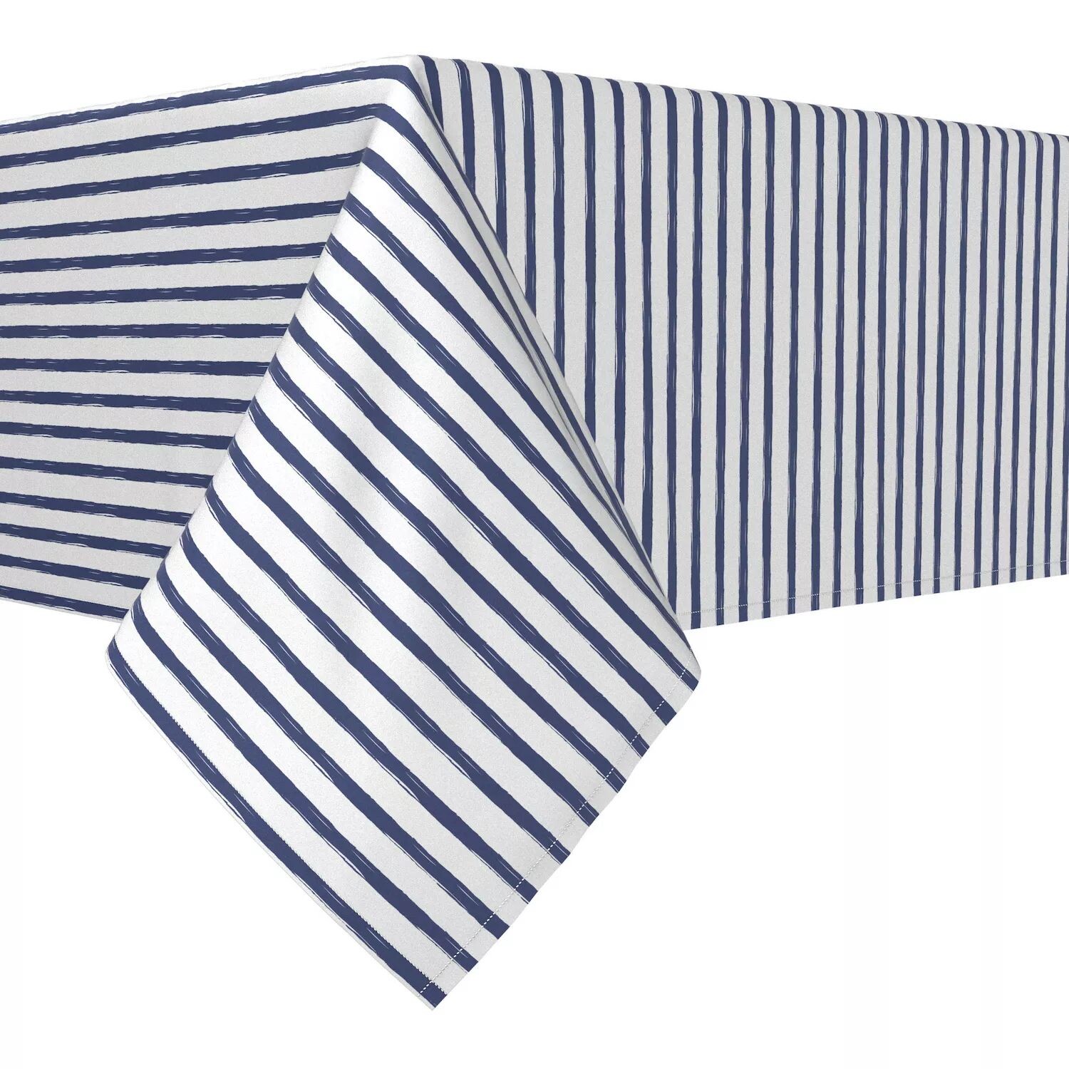 

Квадратная скатерть, 100% полиэстер, 60x60 дюймов, темно-синяя кисть Stroke Stripe