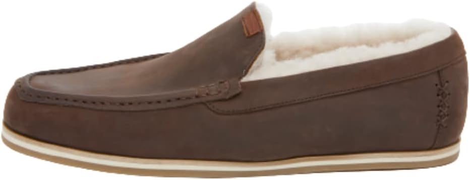 

Hari Mari- Hacienda LX- Мужские классические мокасины из цельной кожи с подкладкой из овчины- для дома и улицы, с стельками из памяти формы и резиновыми подошвами, Havana