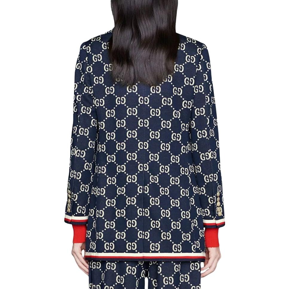 Деловой костюм женский темно-синий Gucci — фото 3