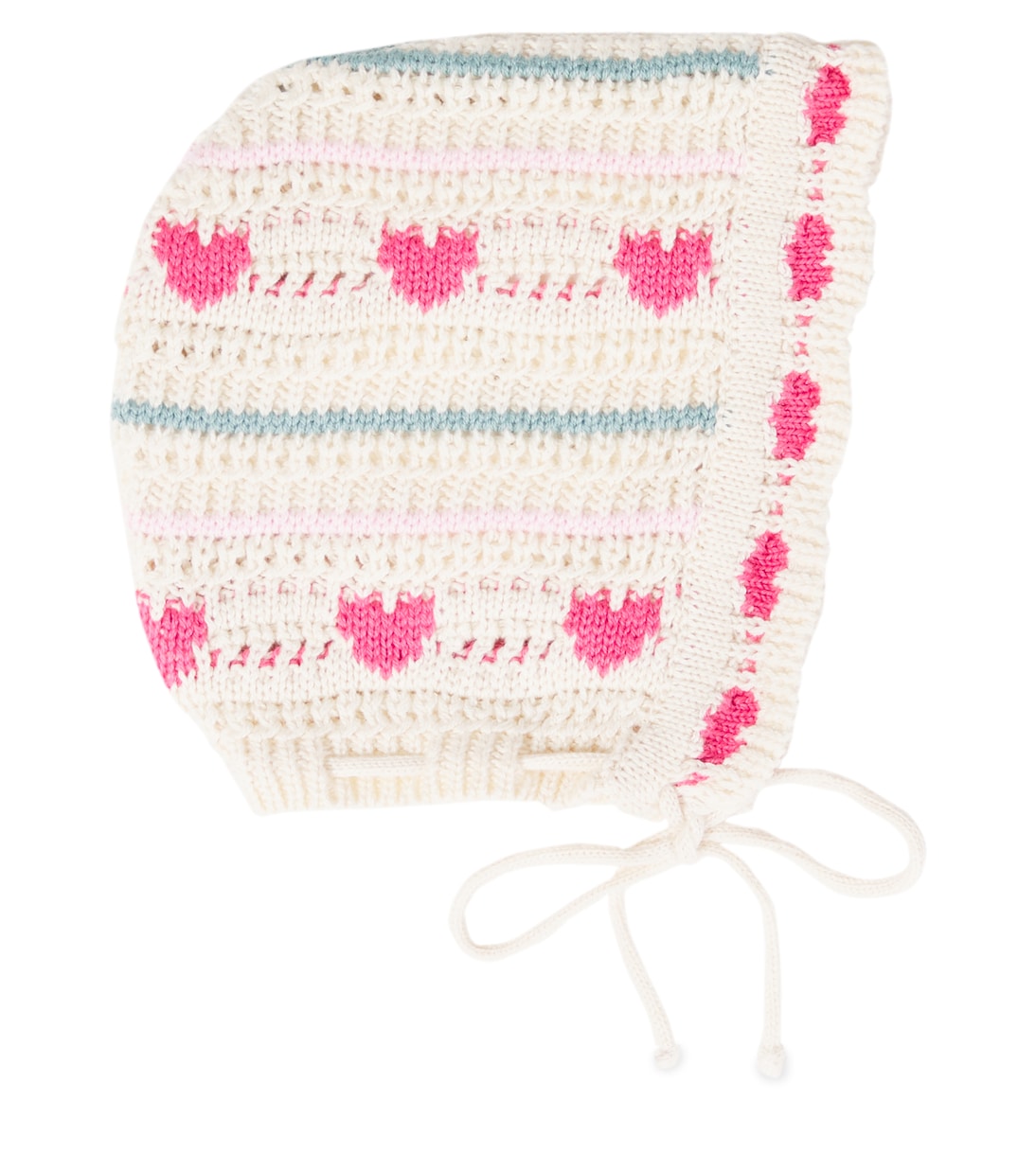 

Вязаная крючком шапочка из хлопка и шерсти для малышки Джози Bebe Organic, Heart Knit