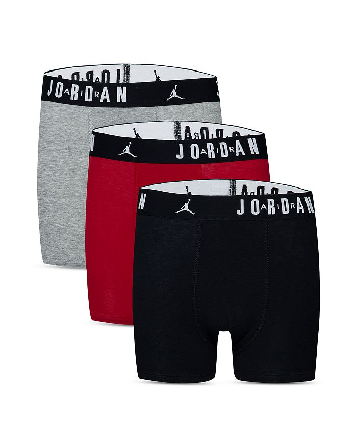 

Мальчиковые хлопковые боксеры Flight Core, 3 пары - для старших детей JORDAN, красный