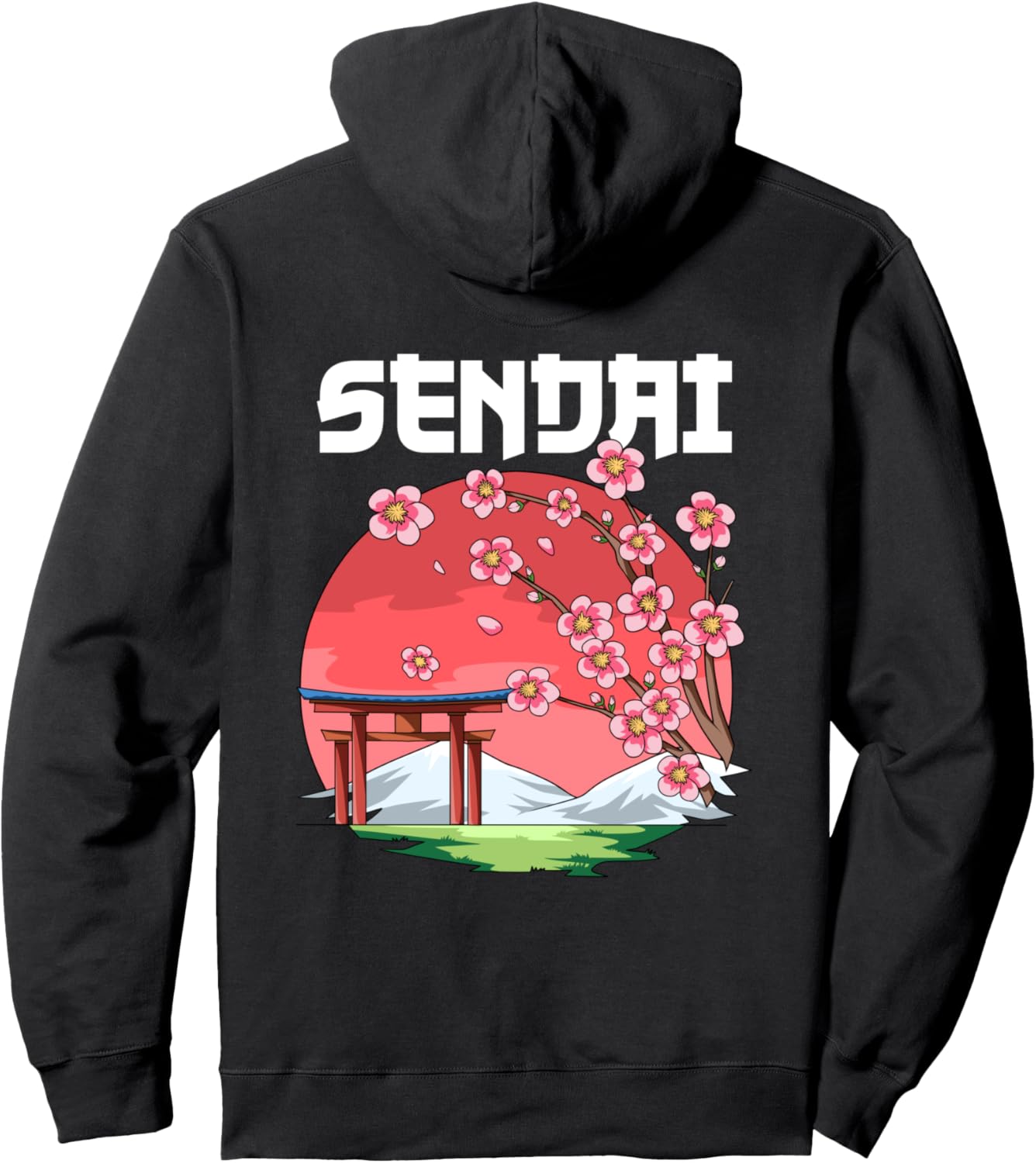 

Худи Sendai Polar Cherry Blossom Japan, черная Sendai Sakura Parker Gift