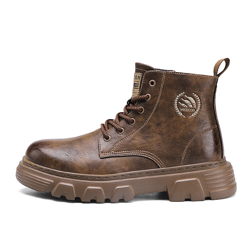 

YEARCON Короткие мартинсы мужские - каштаново-коричневые, цвет Chestnut Brown
