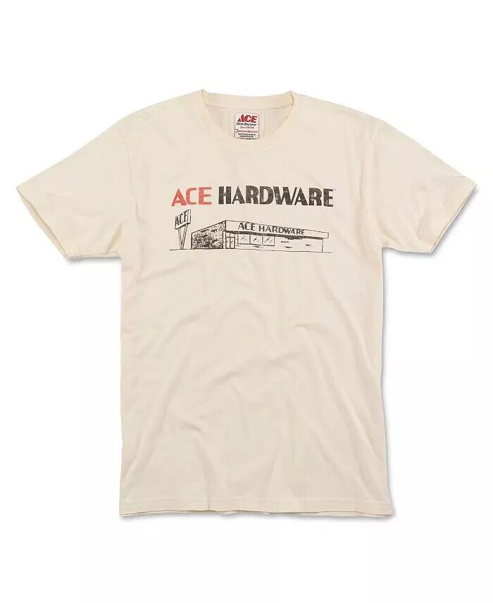 

Мужская футболка Cream Ace Hardware Vintage-like Fade Brass Tacks Store American Needle