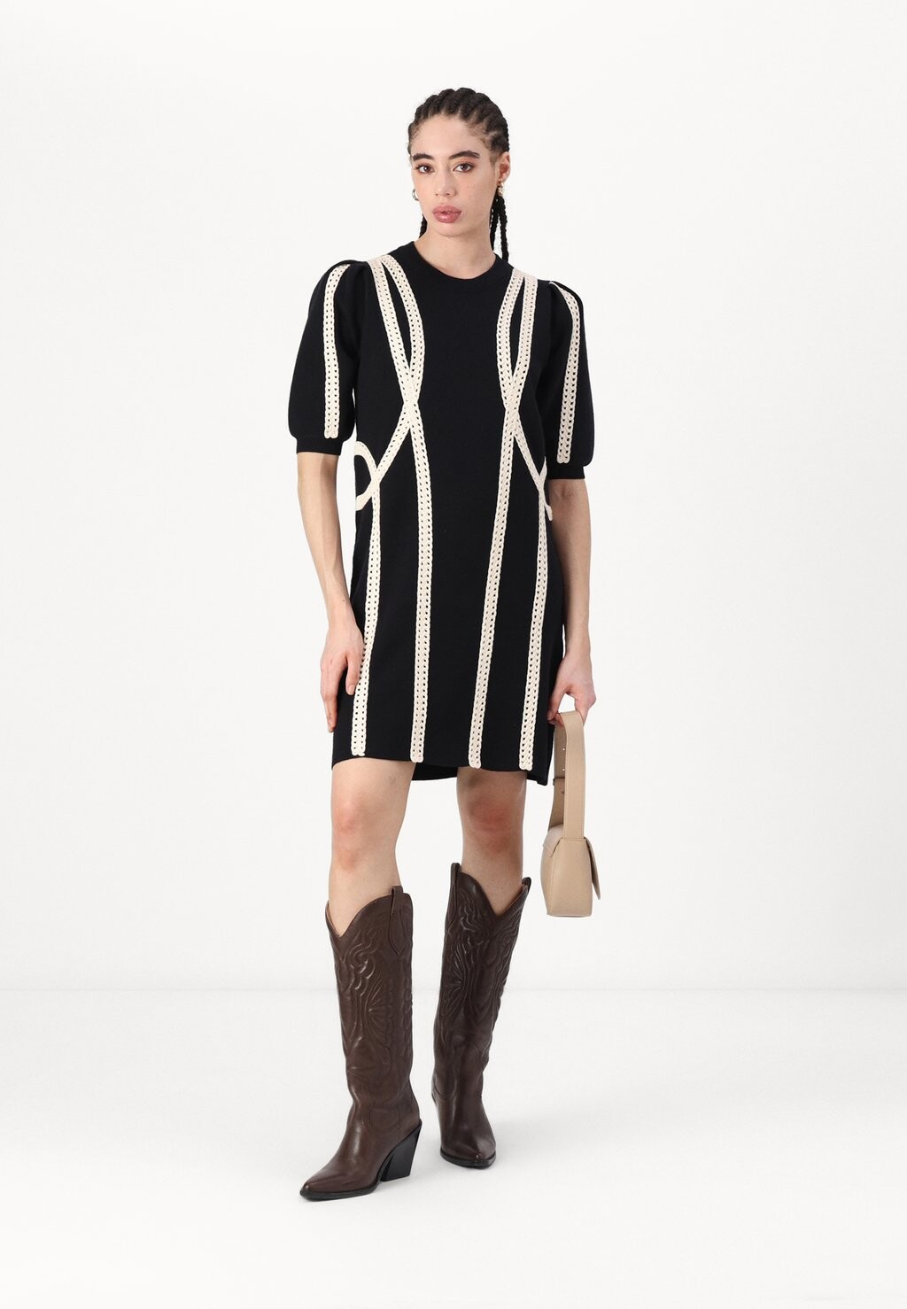 

Платье-джемпер OBJULLA DRESS Object, черный
