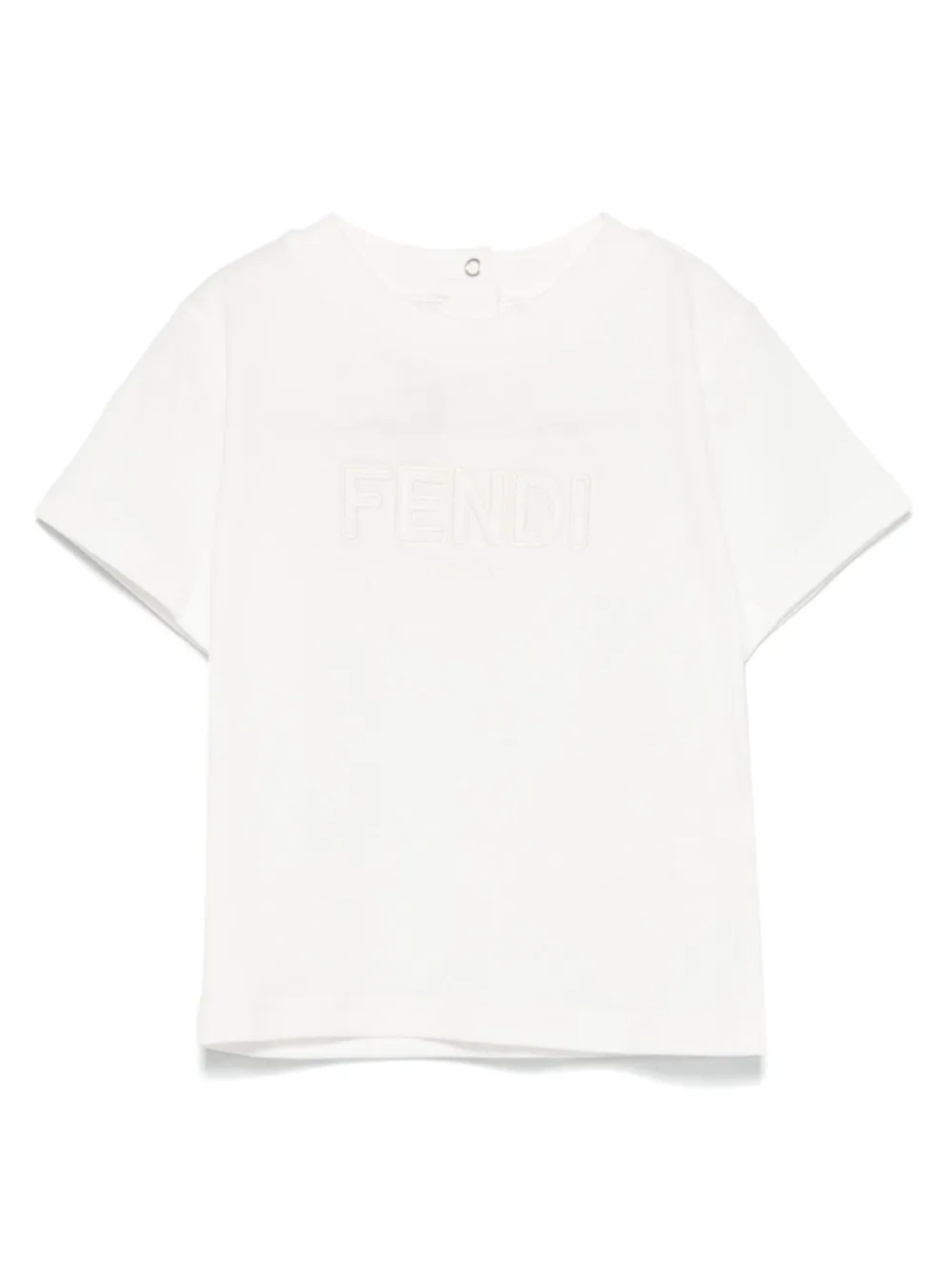 

Футболка с вышитым логотипом Fendi Kids, белый
