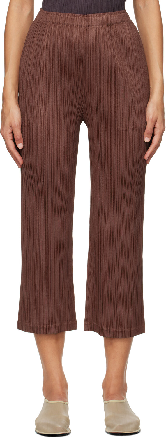 

Брюки цвета бордо с более плотными низами 2 PLEATS PLEASE ISSEY MIYAKE