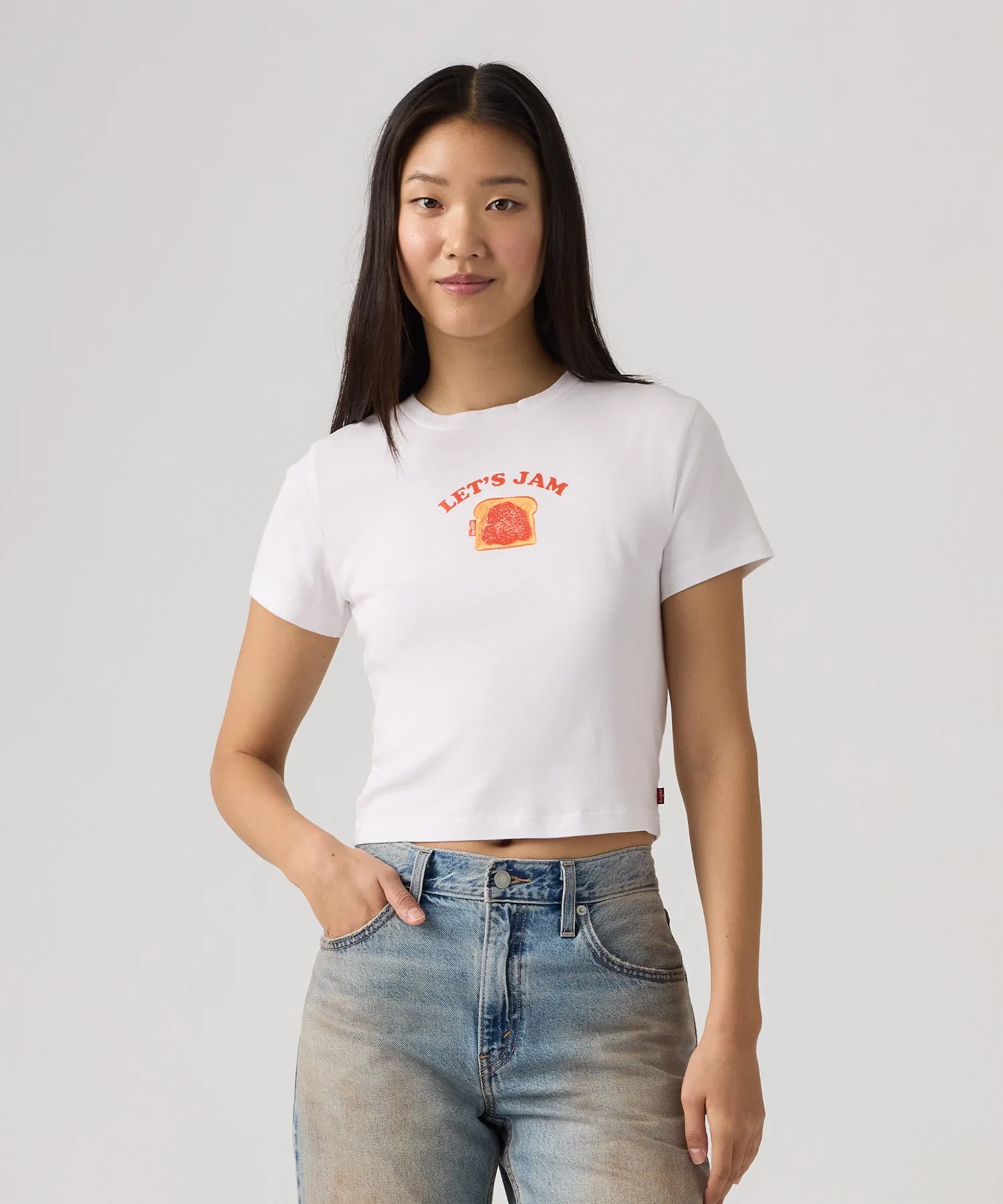 Женская футболка Levi's Graphic Essentials Sporty белая
