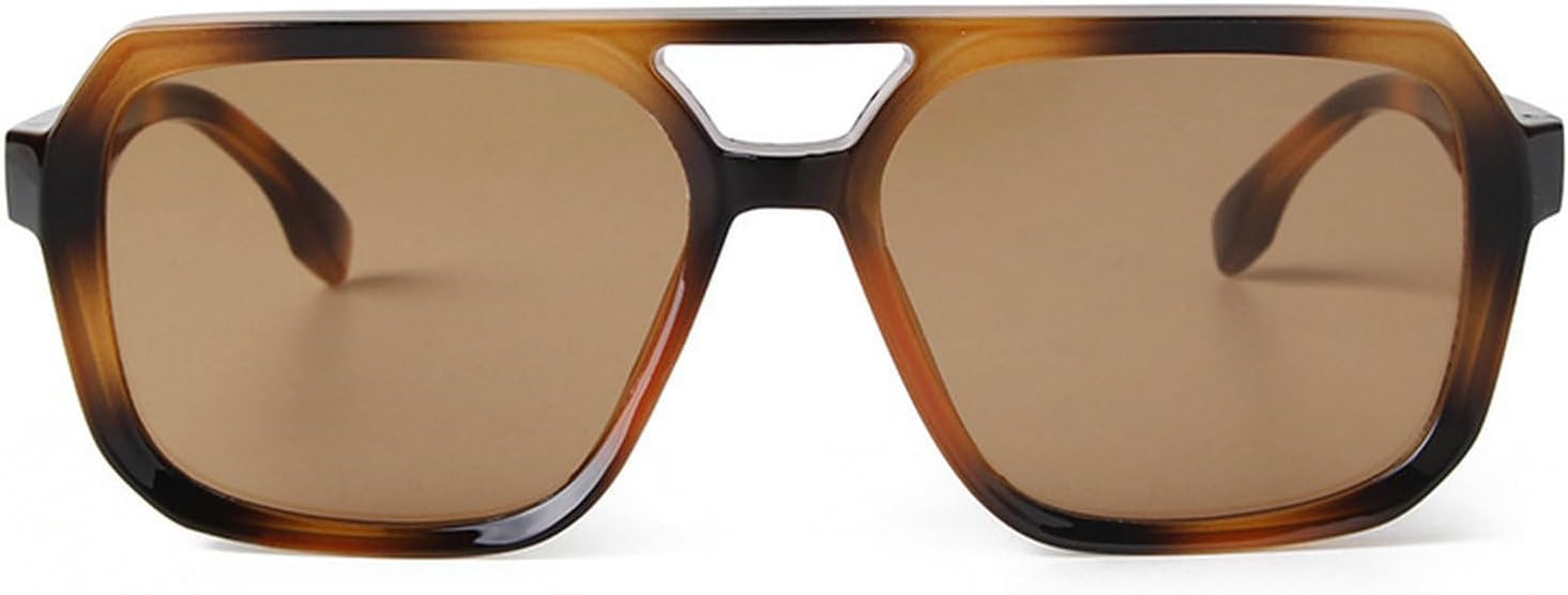 

Ретро-солнцезащитные очки-пилот для женщин и мужчин. Модные классические квадратные солнцезащитные очки в стиле 70-х годов. Винтажные градиентные коричнево-зеленые оттенки mincl, Black Brown