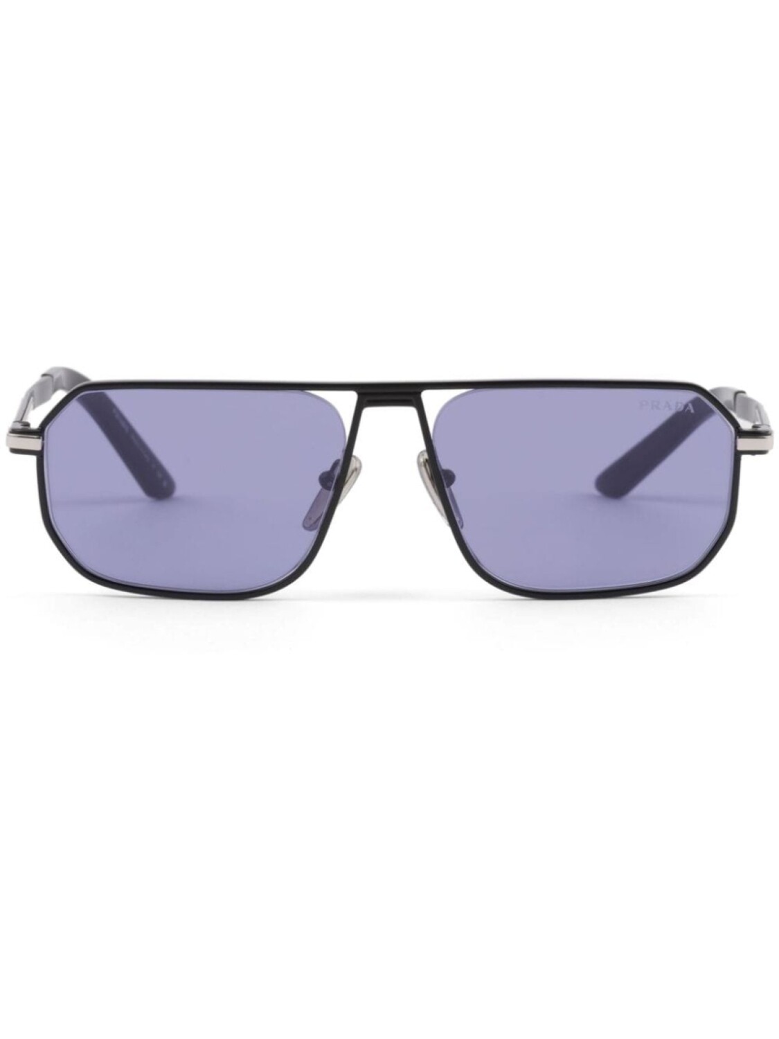 

Prada Eyewear солнцезащитные очки в прямоугольной оправе, черный