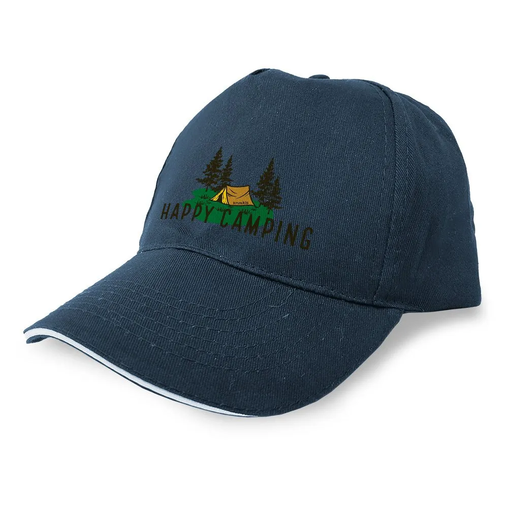 

Бейсболка Kruskis Happy Camping, синий