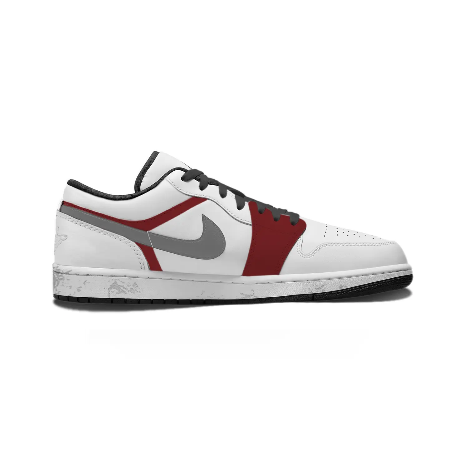Jordan Air 1 Vintage баскетбольные кроссовки мужские низкие красные/серые — фото 3