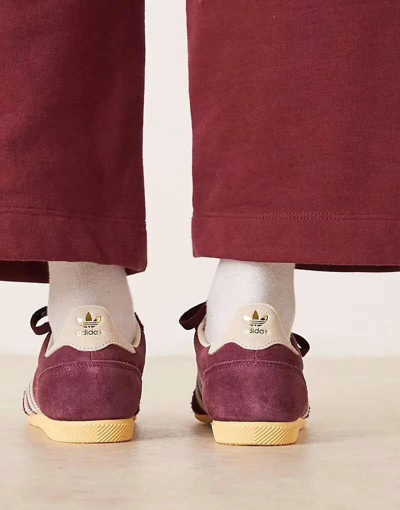 Кроссовки Adidas Originals Japan бордового и кремового цвета — фото 3