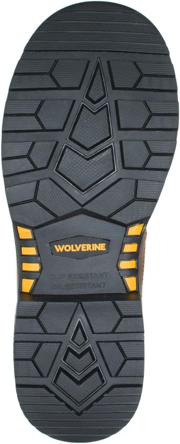 Мужские ботинки Wolverine Hellcat UltraSpring, коричневые, с защитным носком, EH, водонепроницаемые, на липучке — фото 4