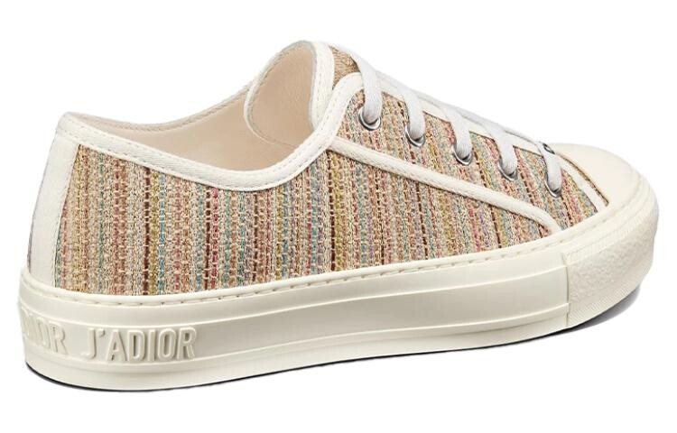 Кроссовки Walk"n"Skateboarding женские с низким верхом светло-коричневые Dior — фото 3