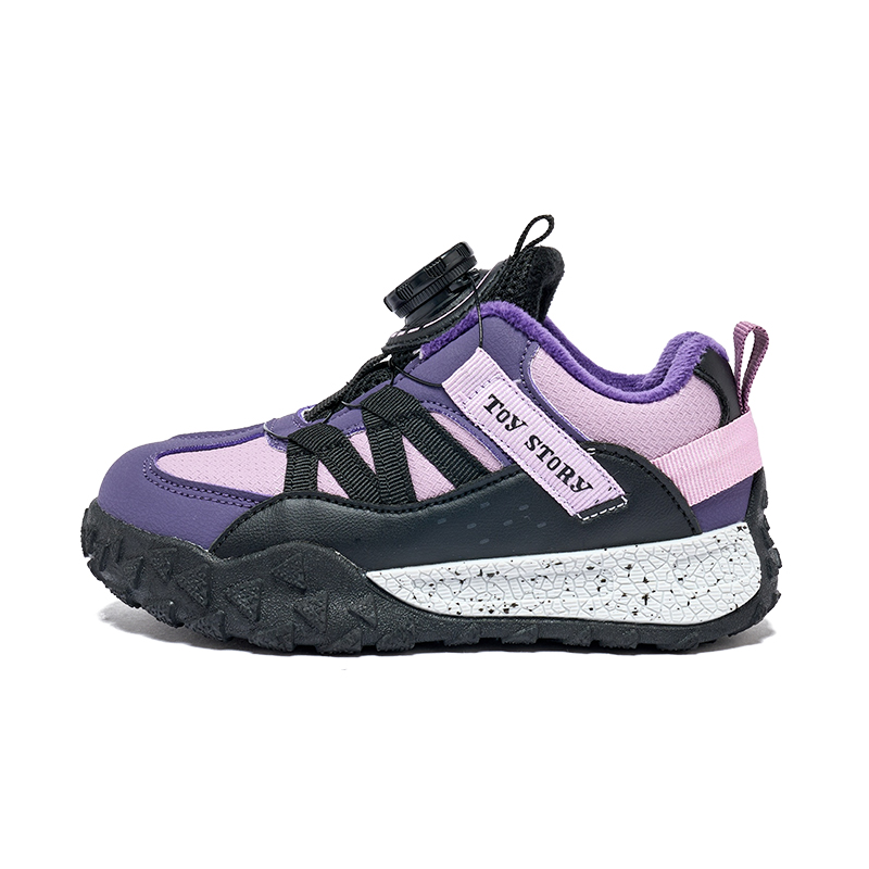 

Износостойкие термо низкие детские кроссовки для бега Disney, черный фиолетовый