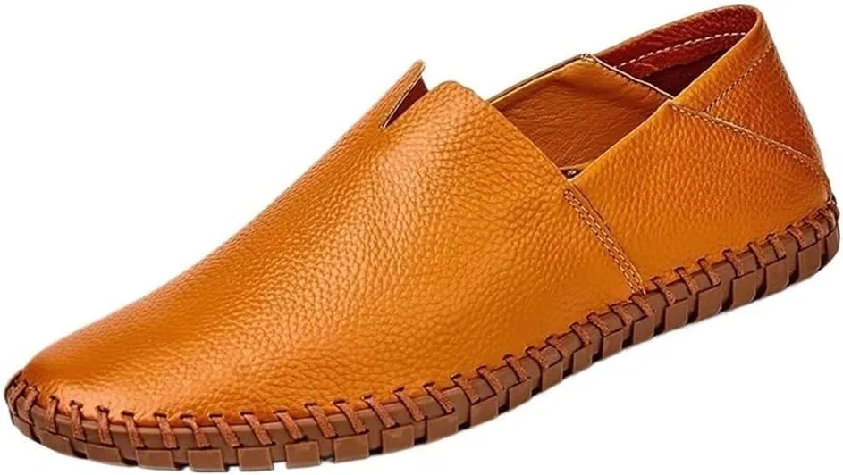 Туфли мужские кожаные Loafers коричневые UOPYNE