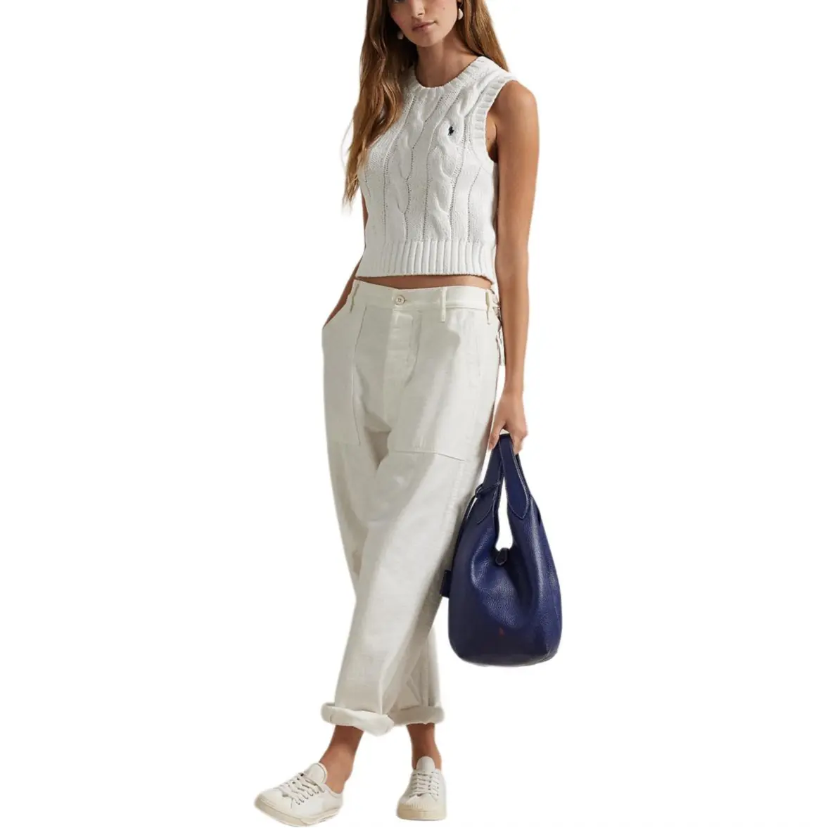 Polo Ralph Lauren Вязаный жилет из хлопка Wcf White — фото 3