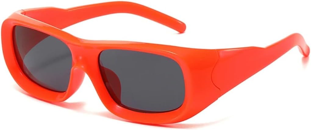 

Ретро-солнцезащитные очки конфетных цветов для женщин и мужчин, для спорта на открытом воздухе, с зеркальными линзами и защитой от УФ-излучения UV400, в стиле панк UATXTAU, Orange Red Gray