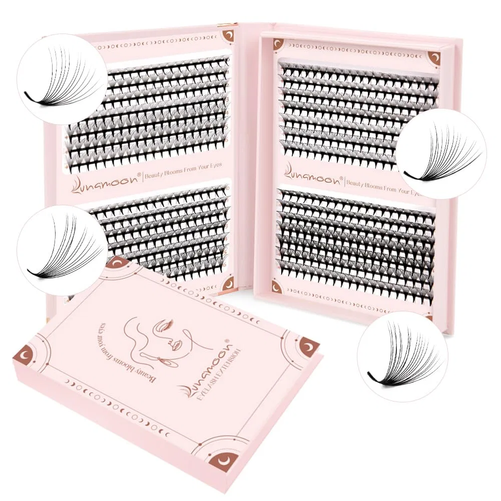 Готовые пучки для наращивания ресниц Lunamoon 12D+14D+16D+20D Lunamoon, 12D+14D+16D+20D