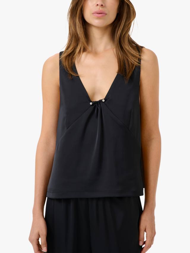 

Топ с V-образным вырезом Jessie Sleek Gestuz, Black