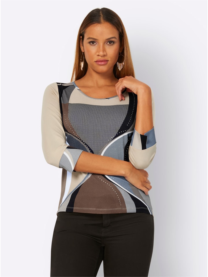 

Рубашка с рукавами 3/4, темно-синего и средне-синего цветов creation L