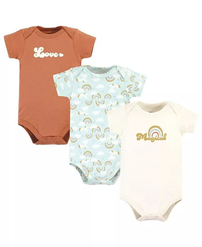 

Хлопковые боди для маленьких девочек, Magical Rainbow, 3 шт Hudson Baby, оранжевый