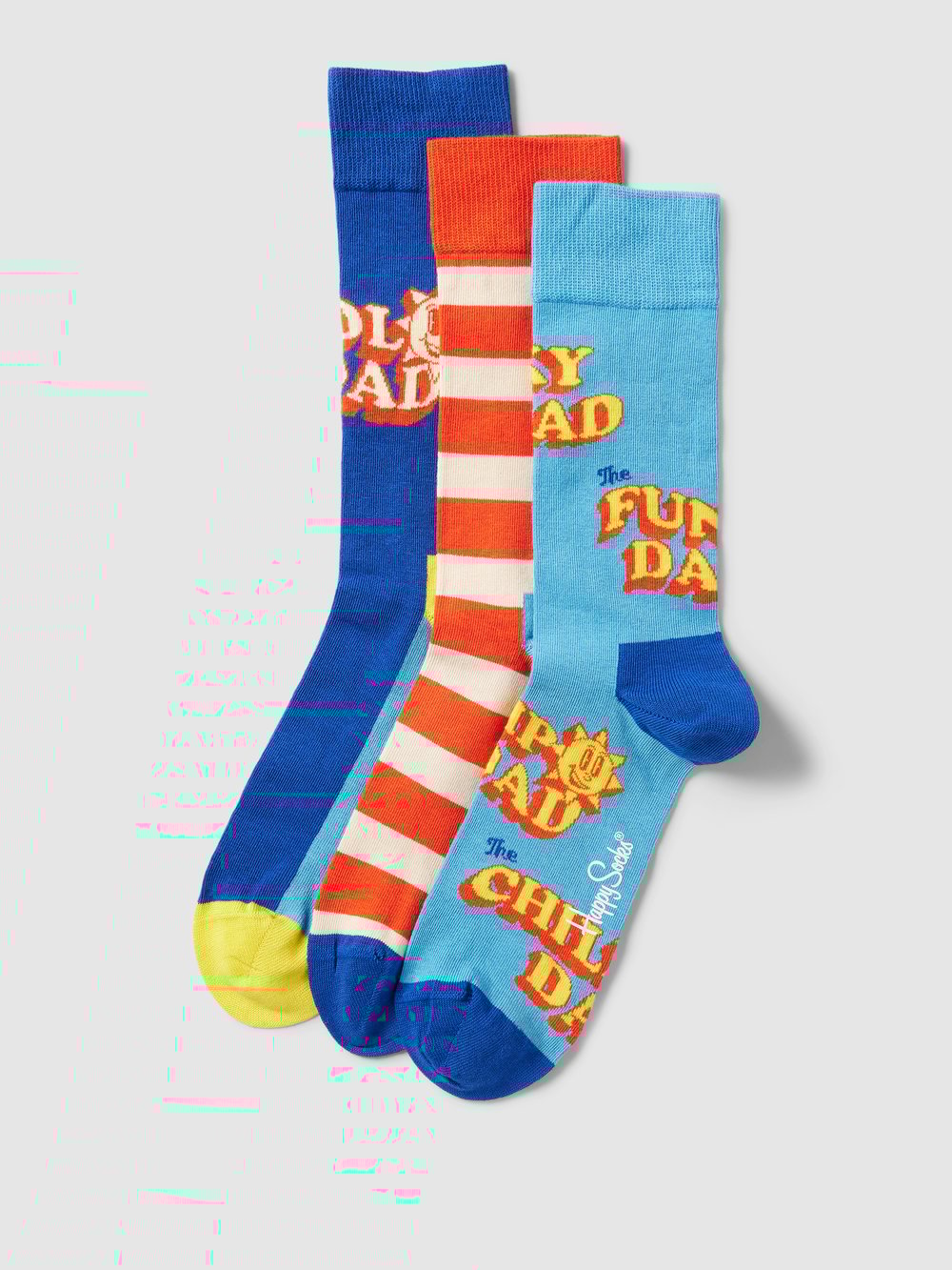 

Носки с этикеткой в ​​упаковке по 3 пары, модель «Отец года» Happy Socks, красный