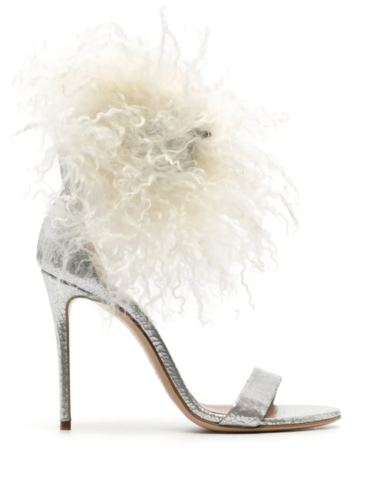 Casadei босоножки Aria 110 с эффектом металлик, серебряный
