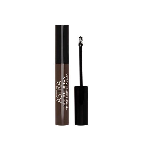 

Тушь для бровей с цветным эффектом ASTRA MAKEUP Geisha Brows Tinted Fixing Mascara, 03 BROWN