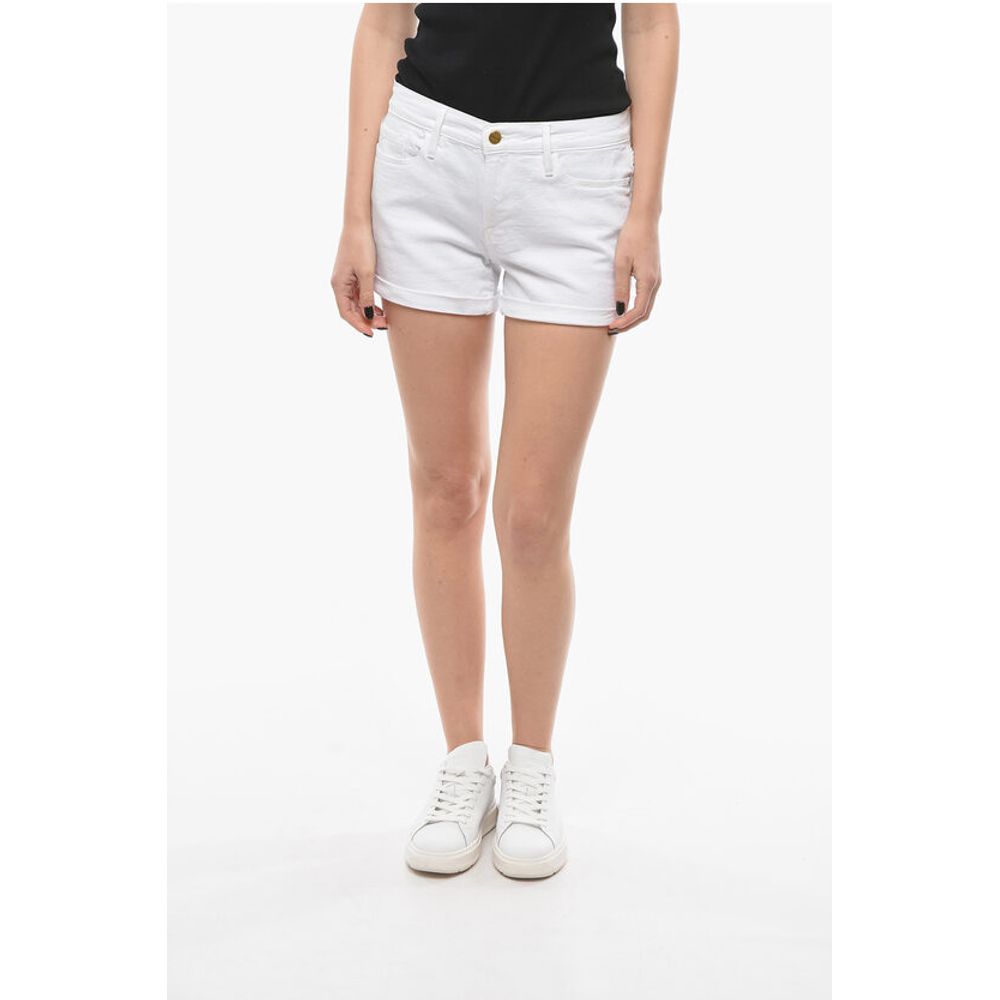 

Шорты LECUTOFF с манжетами и золотистой пуговицей Frame, White