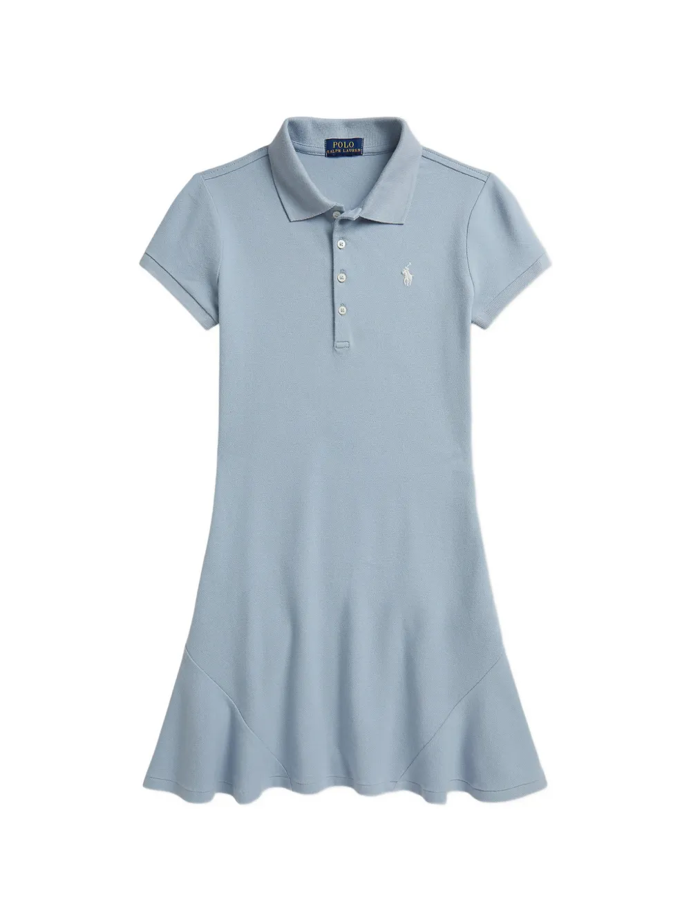 

Платье с короткими рукавами и логотипом Polo Ralph Lauren Kids, синий