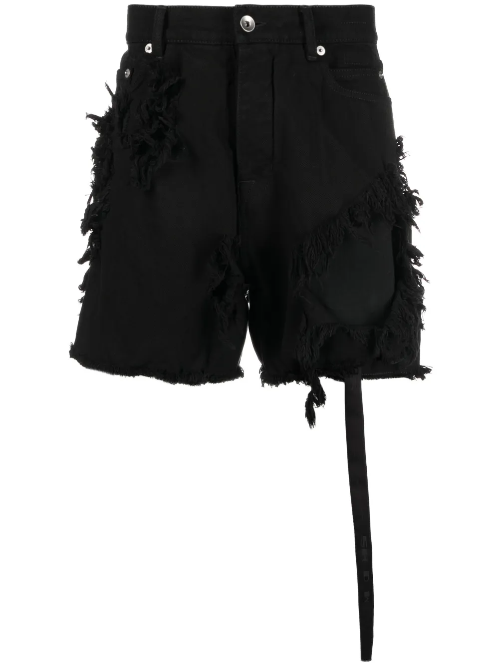 

Джинсовые шорты с эффектом потертости Rick Owens DRKSHDW, черный