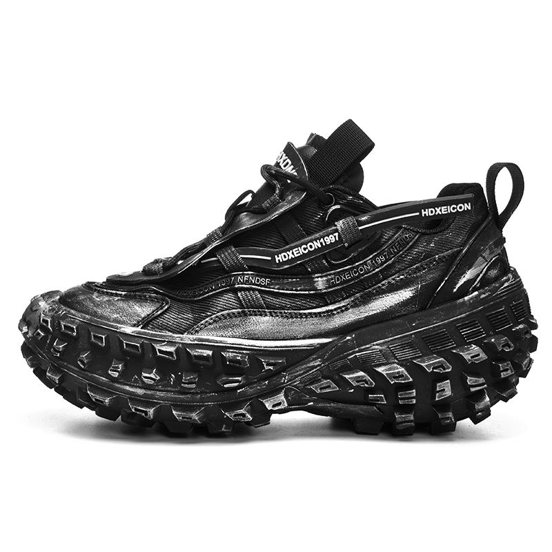 

Кроссовки Vintage Tire Shoes Low top Chunky Unisex BANGNEY, черный distressed